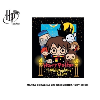 HARRY POTTER MANTA PREMIUM CORALINA 120*150CM