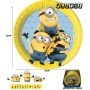 6PLATOS  DE PAPEL 23CM .MINIONS