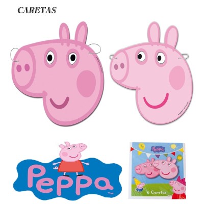 CARETAS PEPPA PIG PK-6UDS