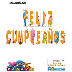 GUIRNALDA FELIZ CUMPLEANOS POCOYO Y NINA