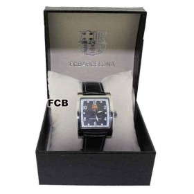 RELOJ ANALOGICO CABALLERO CUADRADO FCB BARCA