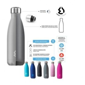 BOTELLA TERMO INOX 500 ML EN CAJA 6 COL