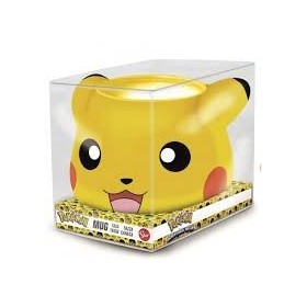 POKEMON TAZA CERAMICA 3D 440 ML |PIKACHU EN CAJA REGALO
