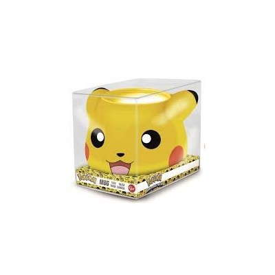 POKEMON TAZA CERAMICA 3D 440 ML |PIKACHU EN CAJA REGALO