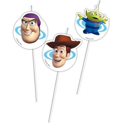 PAJITAS DE PLASTICO TOY STORY 3  PK-8UDS