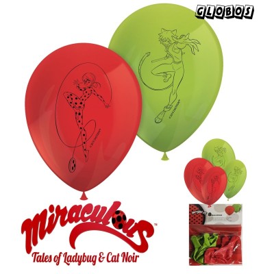 GLOBOS DE LADY BUG 8UDS