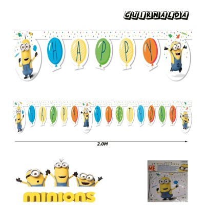 GUIRNALDA DE PAPEL DE  MINIONS 2M