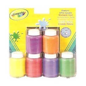 6 BOTES DE PINTURA CRAYOLA / ULTRA LAVABLES