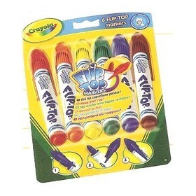 6 FLIP TOP MARKERS CRAYOLA
