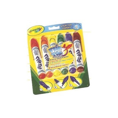 6 FLIP TOP MARKERS CRAYOLA