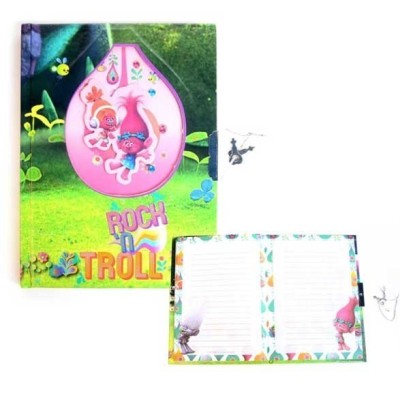 DIARIO C/CANDADO TROLLS 13 X 18CMS