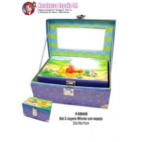 SET DE 3 COFRES CON ESPEJO WINNIE THE POOH