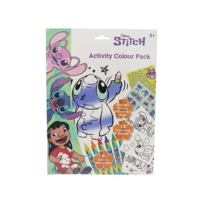 STITCH SET DE COLOREAR CON PEGATINA