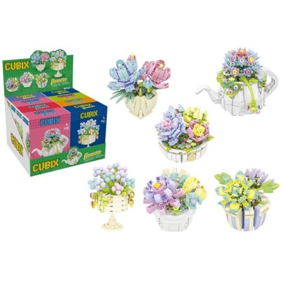 CUBIX FLOR CON MACETA 6MODELO 230PCS