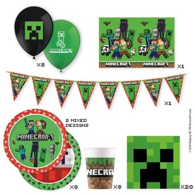 MINECRAFT SET 6 EN CAJA FIESTA