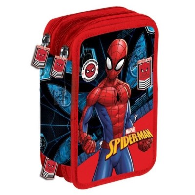 Spiderman Plumier 3 cremallera