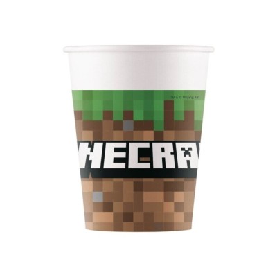 MINECRAFT VASOS PAPEL 200ML (8UNS)