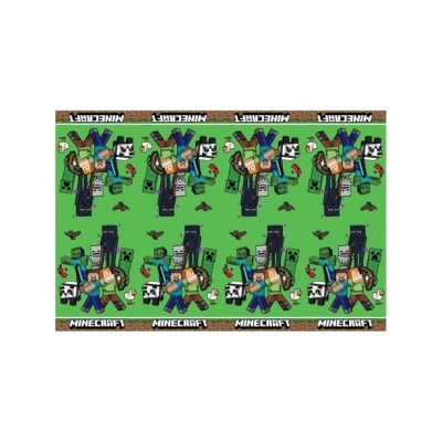 MINECRAFT MANTEL PLASTICO 120X180CM