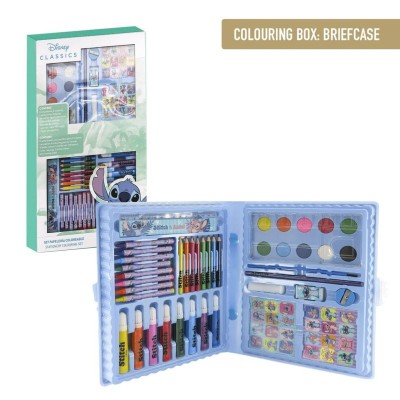 STITCH SET PAPELERIA COLOREABLE