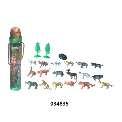 JUGUETES DE ANIMALES CON TUBO 18PCS 5CM