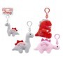 LLAVERO CON PELUCHE DINOSAURIO SOFT 3MODELO 8*10CM