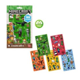 MINECRAFT SET DE PEGATINAS 5 HOJAS